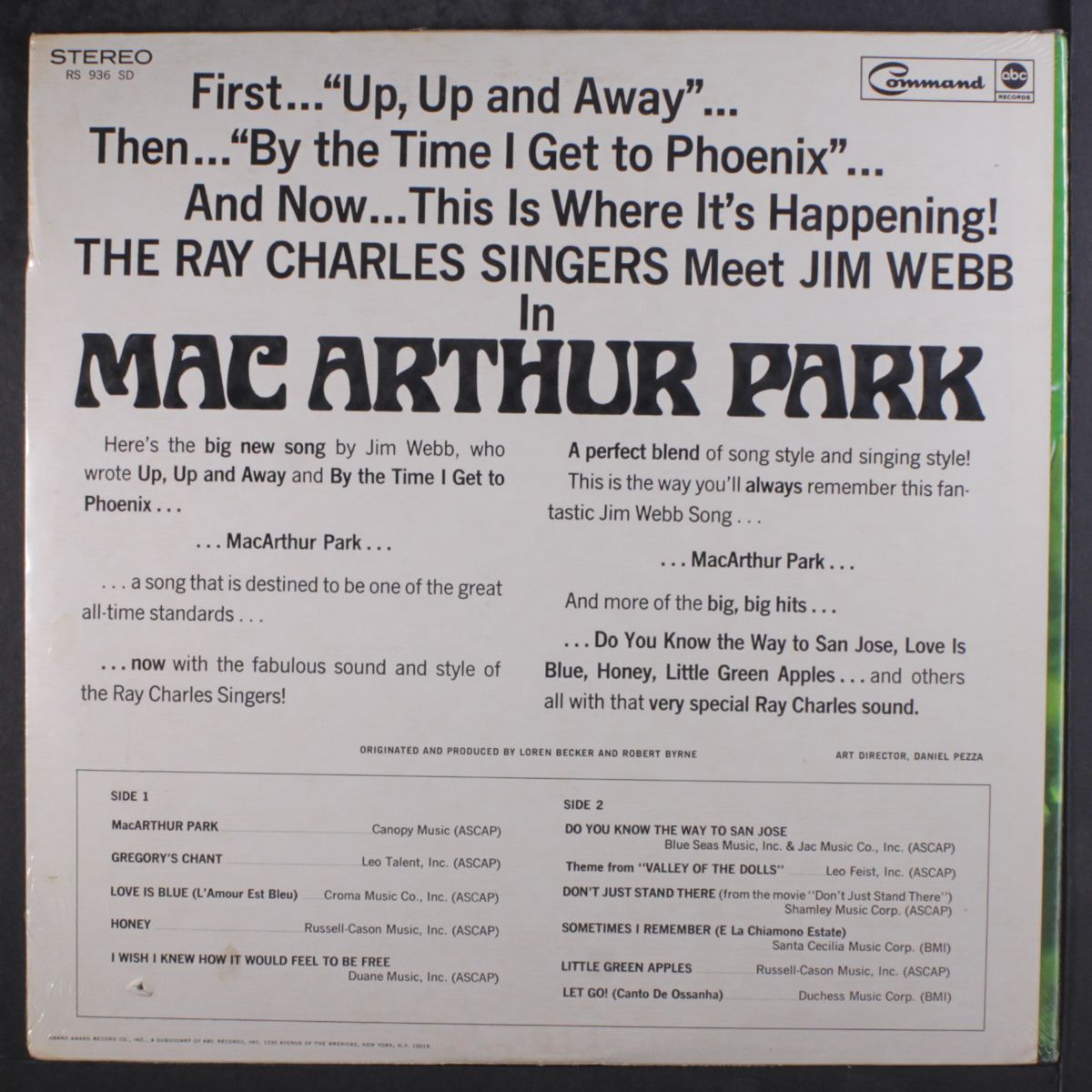 mac arthur park by RAY CHARLES SINGERS