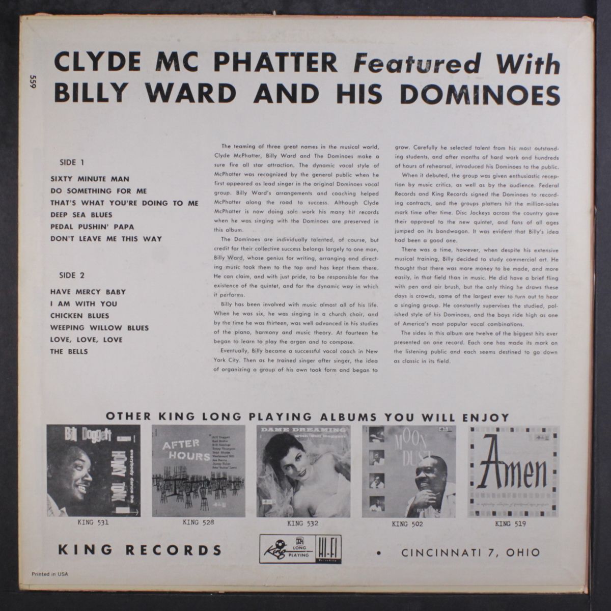 clyde mcphatter with by BILLY WARD & DOMINOES
