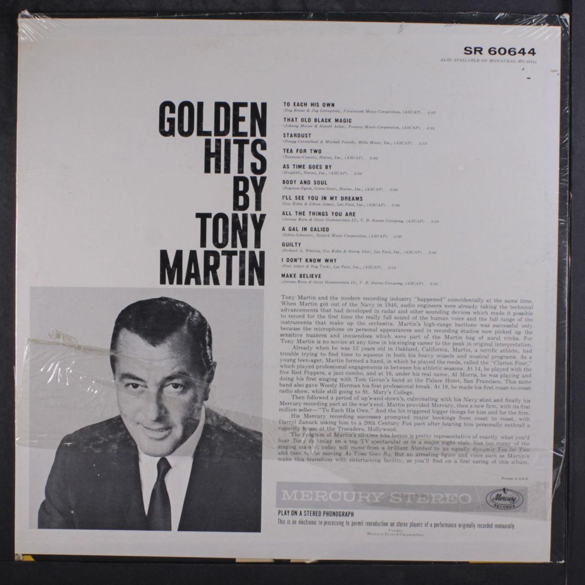 golden hits by TONY MARTIN