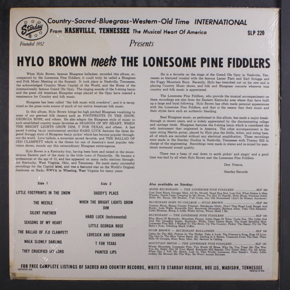 meets the lonesome pine fiddlers by HYLO BROWN