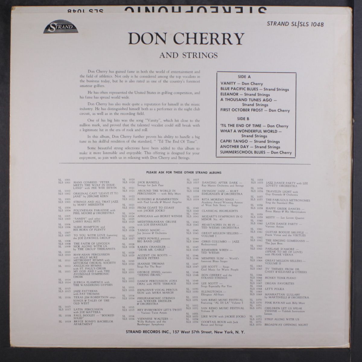 and strings by DON CHERRY