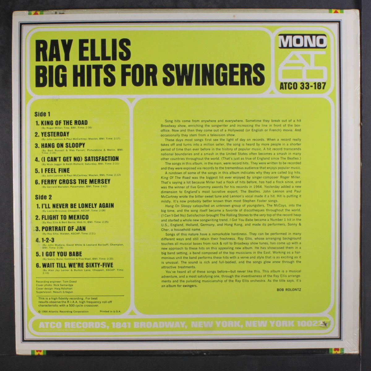 big hits for swingers by RAY ELLIS