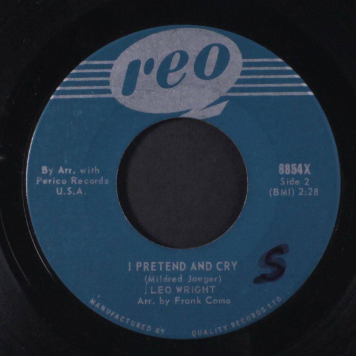 i pretend and cry / bops-a-bops love by LEO WRIGHT