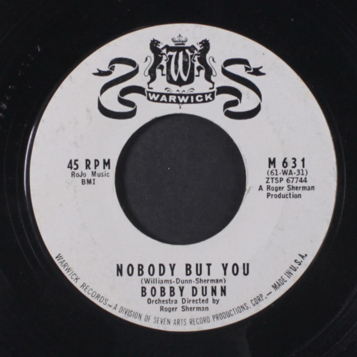 nobody but you / come back to me by BOBBY DUNN