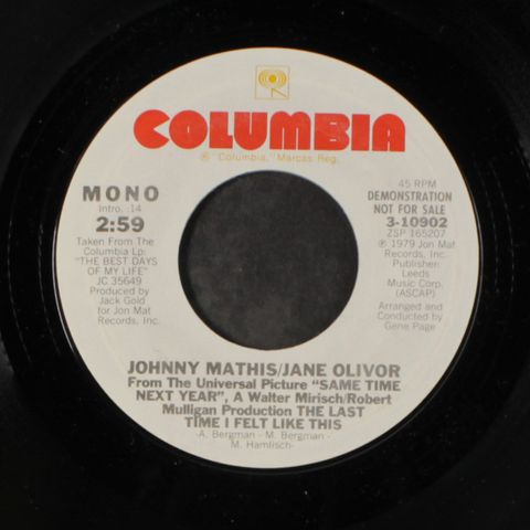 JOHNNY MATHIS & JANE OLIVOR