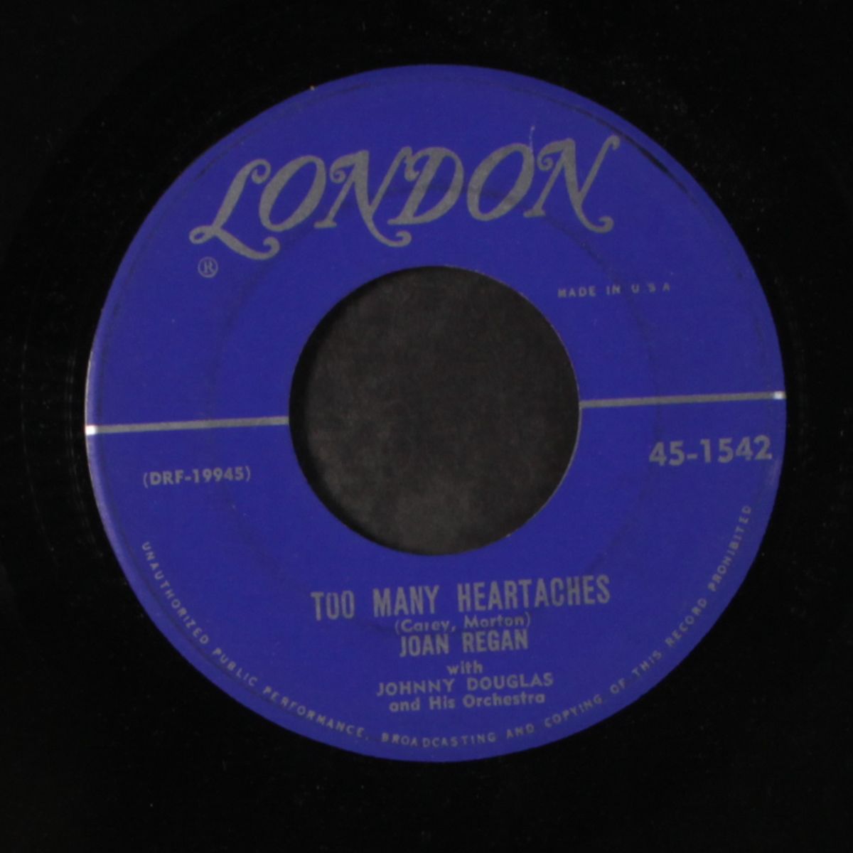 prize of gold / too many heartaches by JOAN REGAN