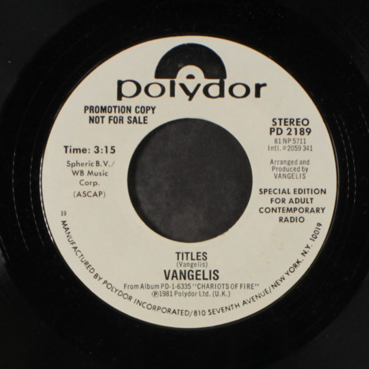 titles / same by VANGELIS