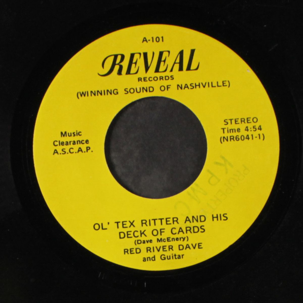 ol' tex ritter and his deck of cards / rainbow of love by RED RIVER DAVE