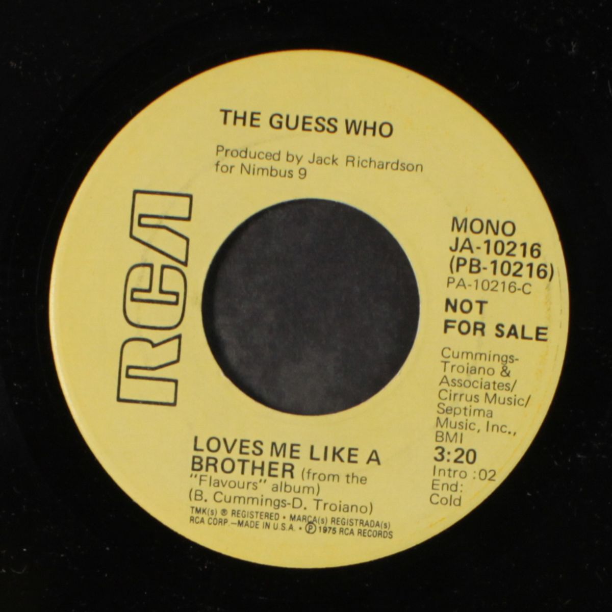 loves me like a brother / hoe down time by GUESS WHO