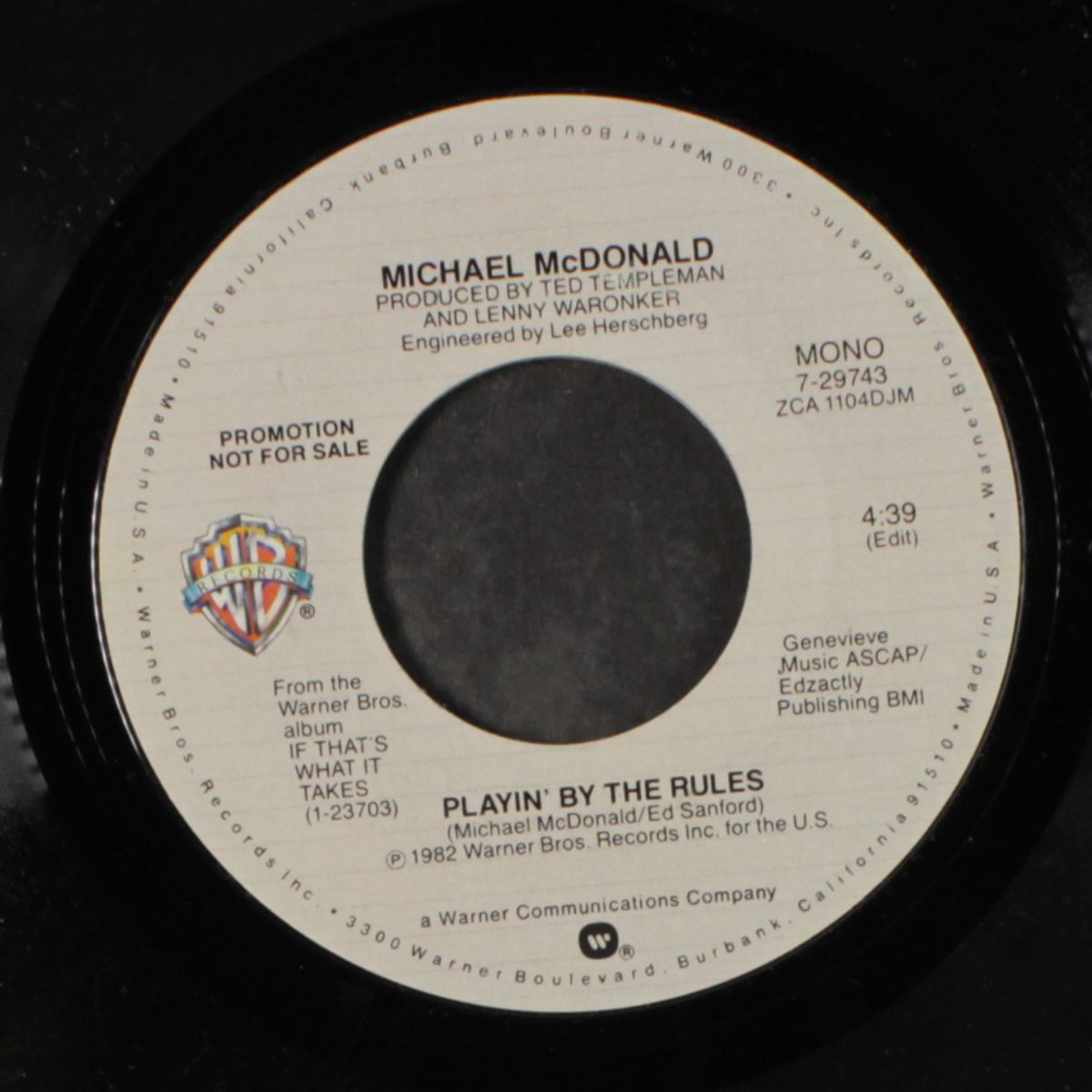 playin' by the rules / mono by MICHAEL MCDONALD