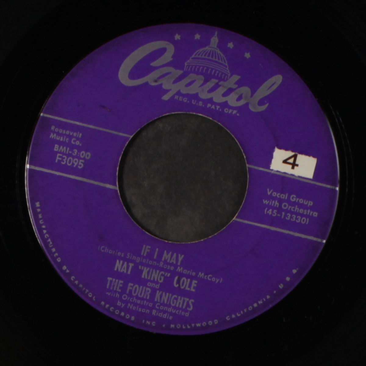 a blossom fell by NAT KING COLE & FOUR KNIGHTS