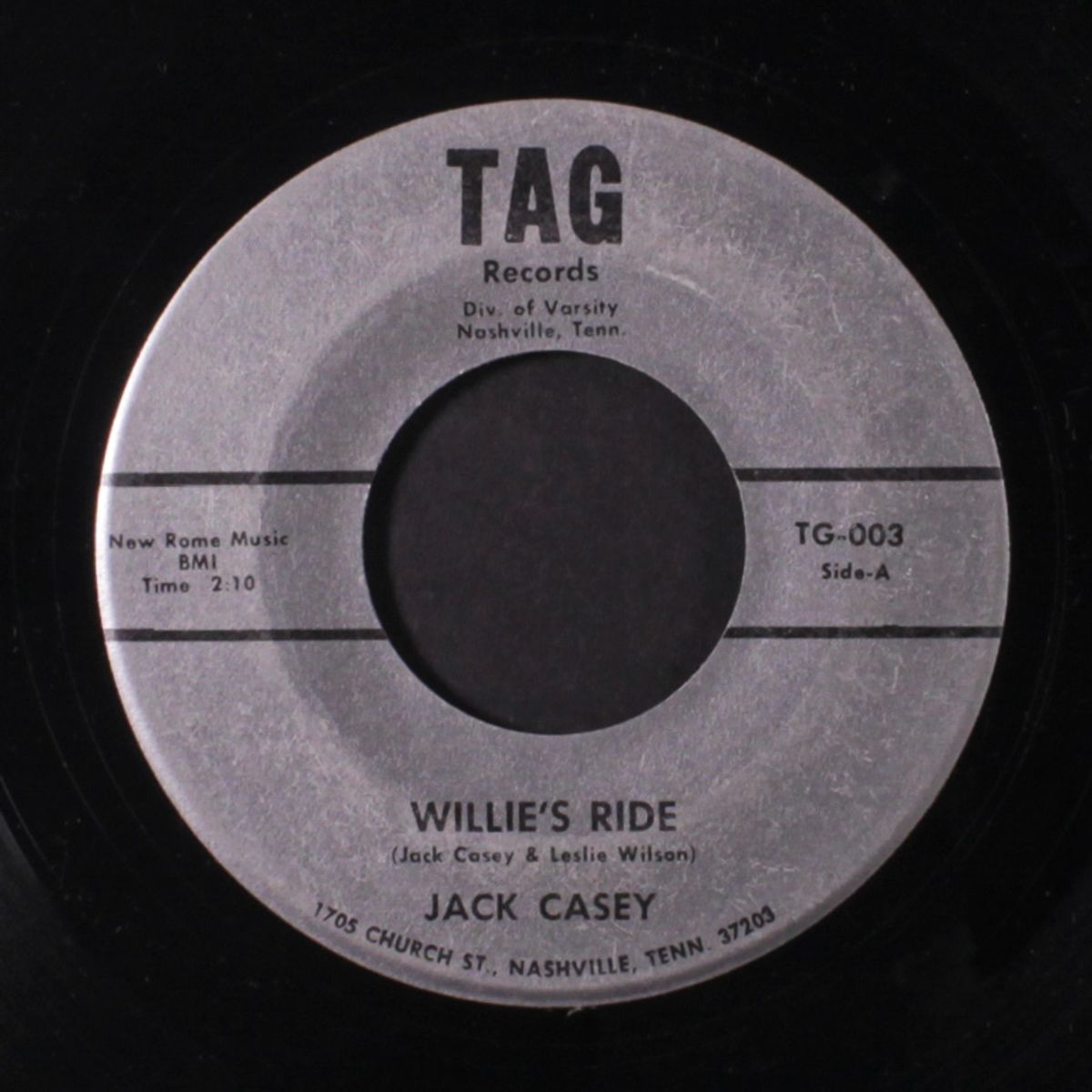 willie's ride / right before my eyes you walked away by JACK CASEY