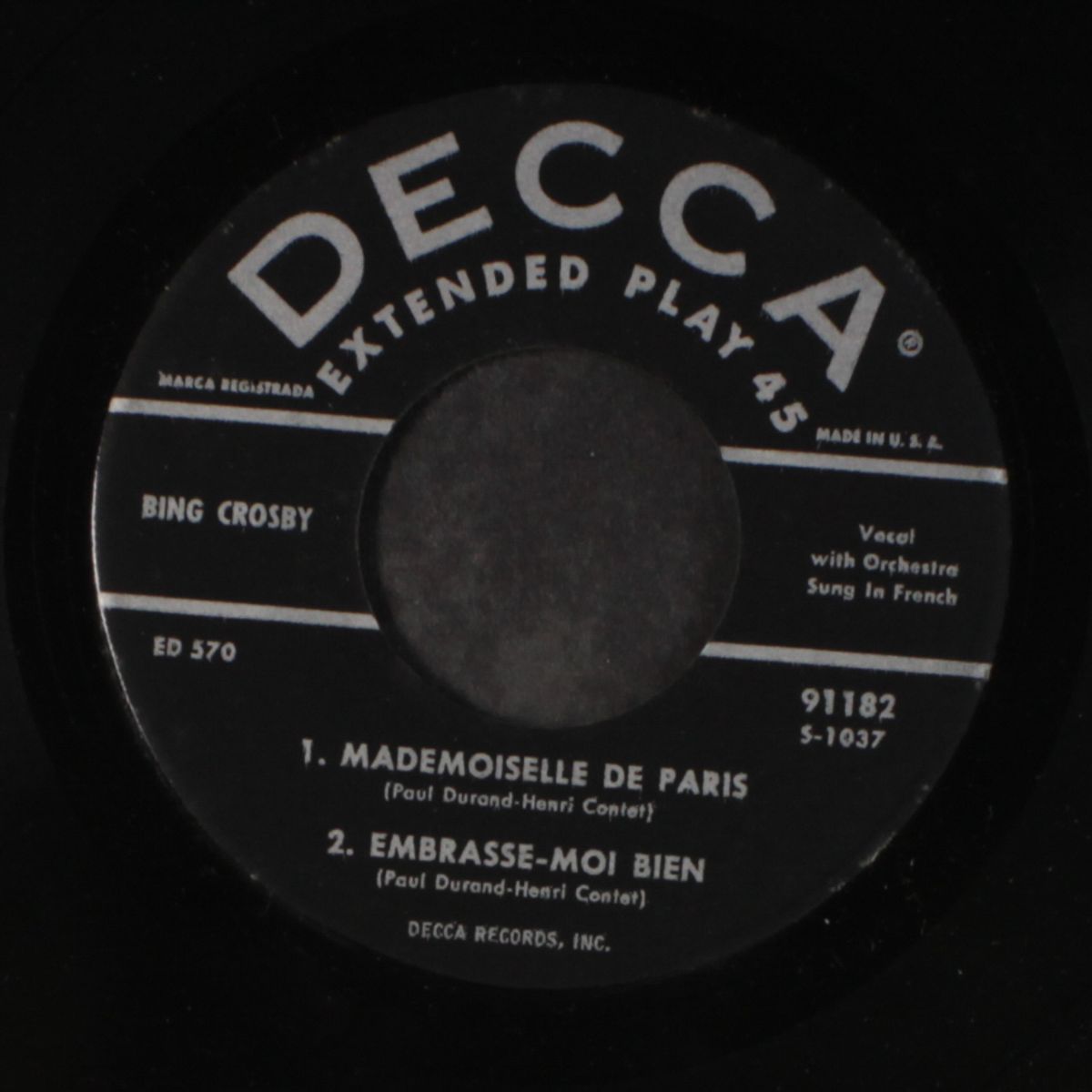 mademoiselle de paris + 3 by BING CROSBY