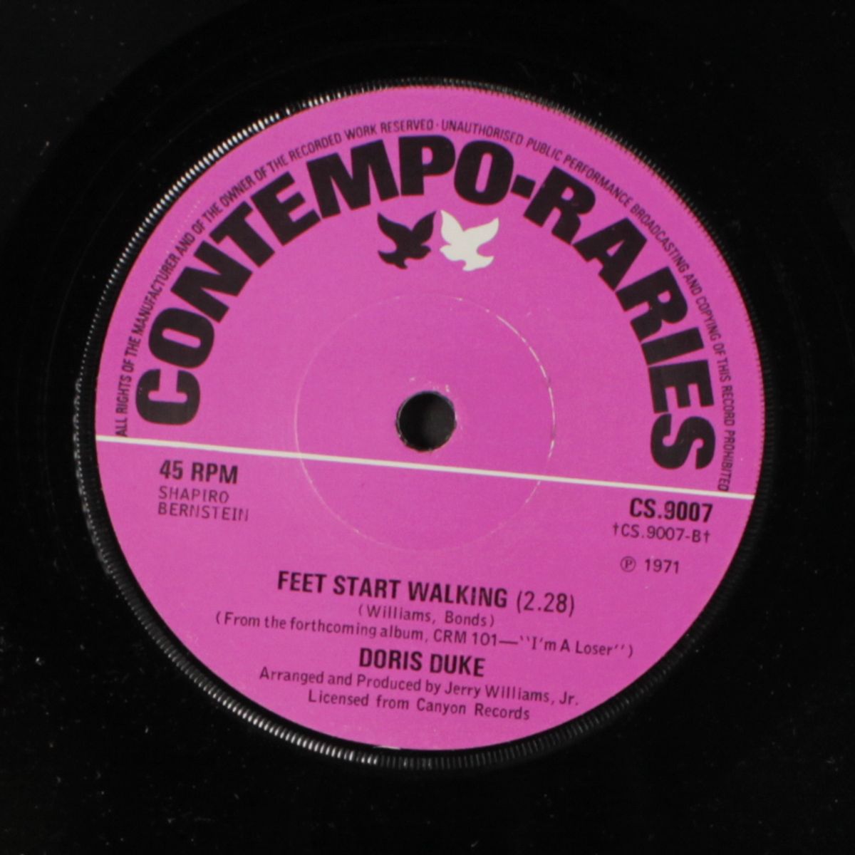 to the other woman / feet start walking by DORIS DUKE