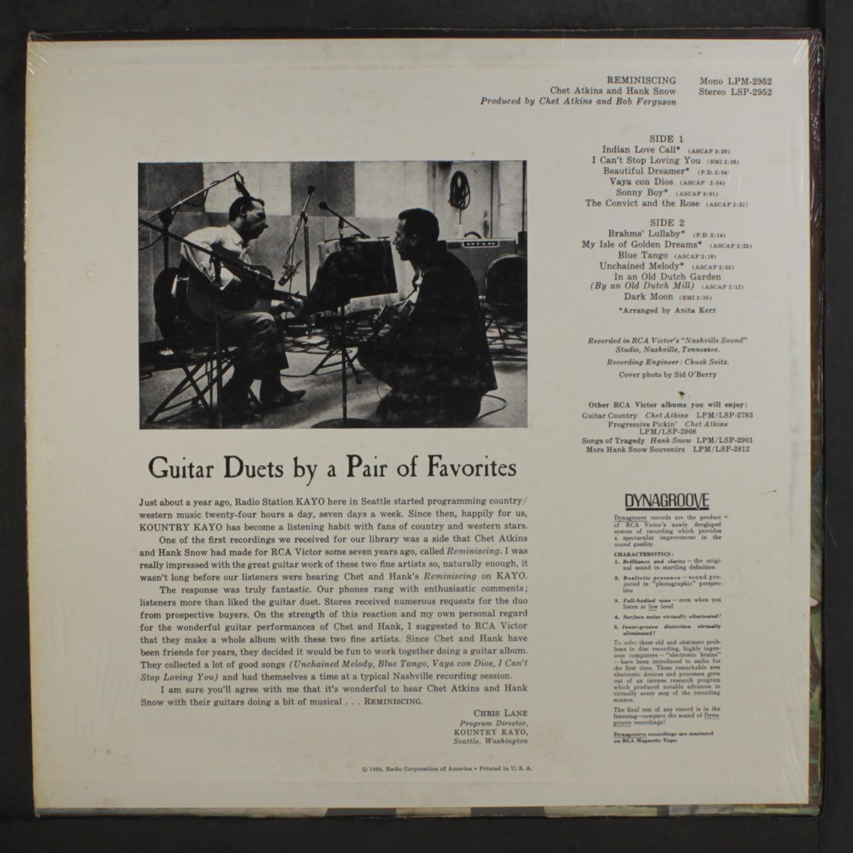reminiscing by CHET ATKINS & HANK SNOW