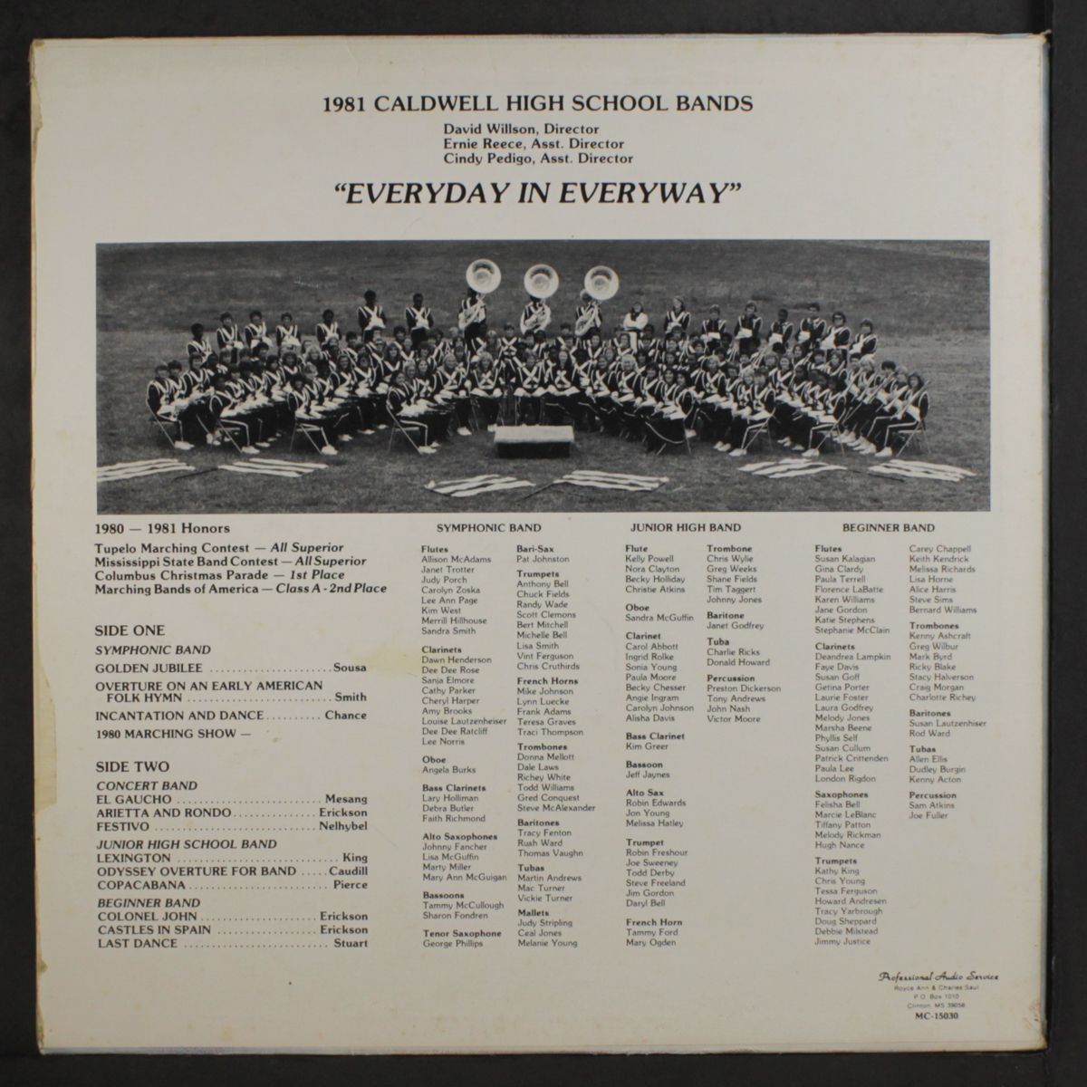 1981 caldwell high school bands by VARIOUS