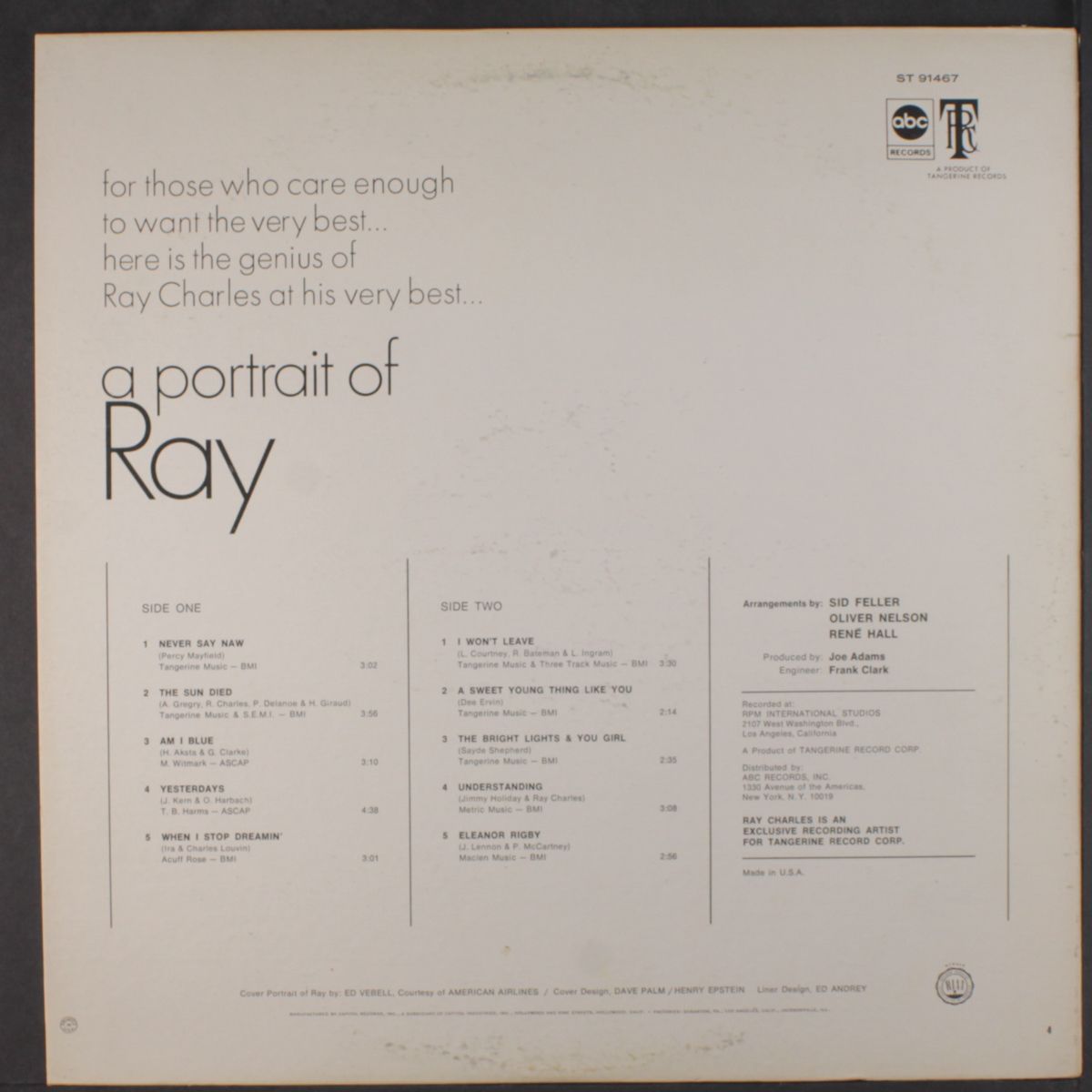 a portrait of ray by RAY CHARLES