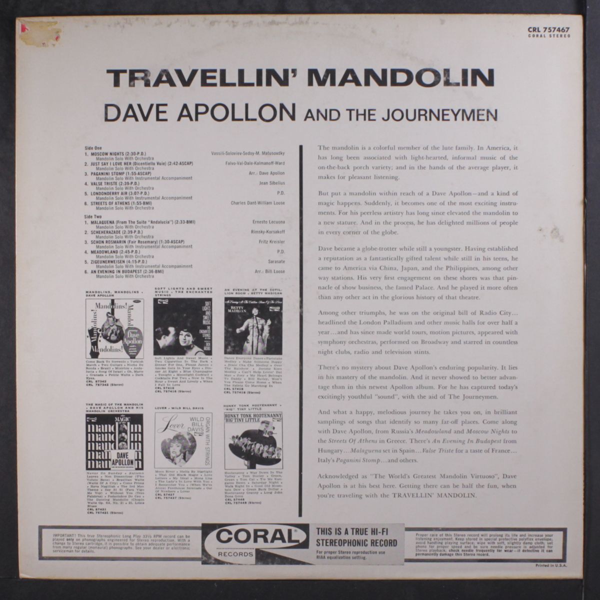 travellin' mandolin by DAVE APOLLON