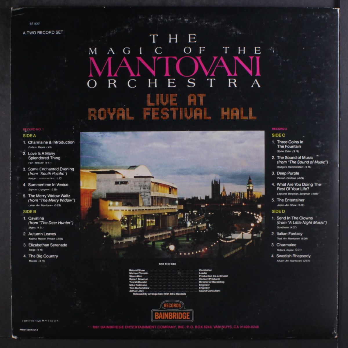 live at royal festival hall by MANTOVANI
