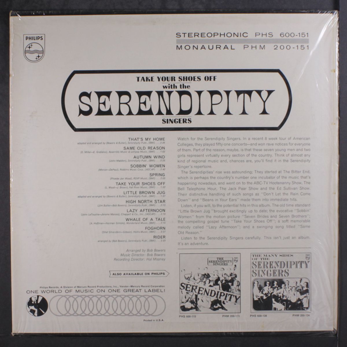 take your shoes off with the serendipity singers by SERENDIPITY SINGERS