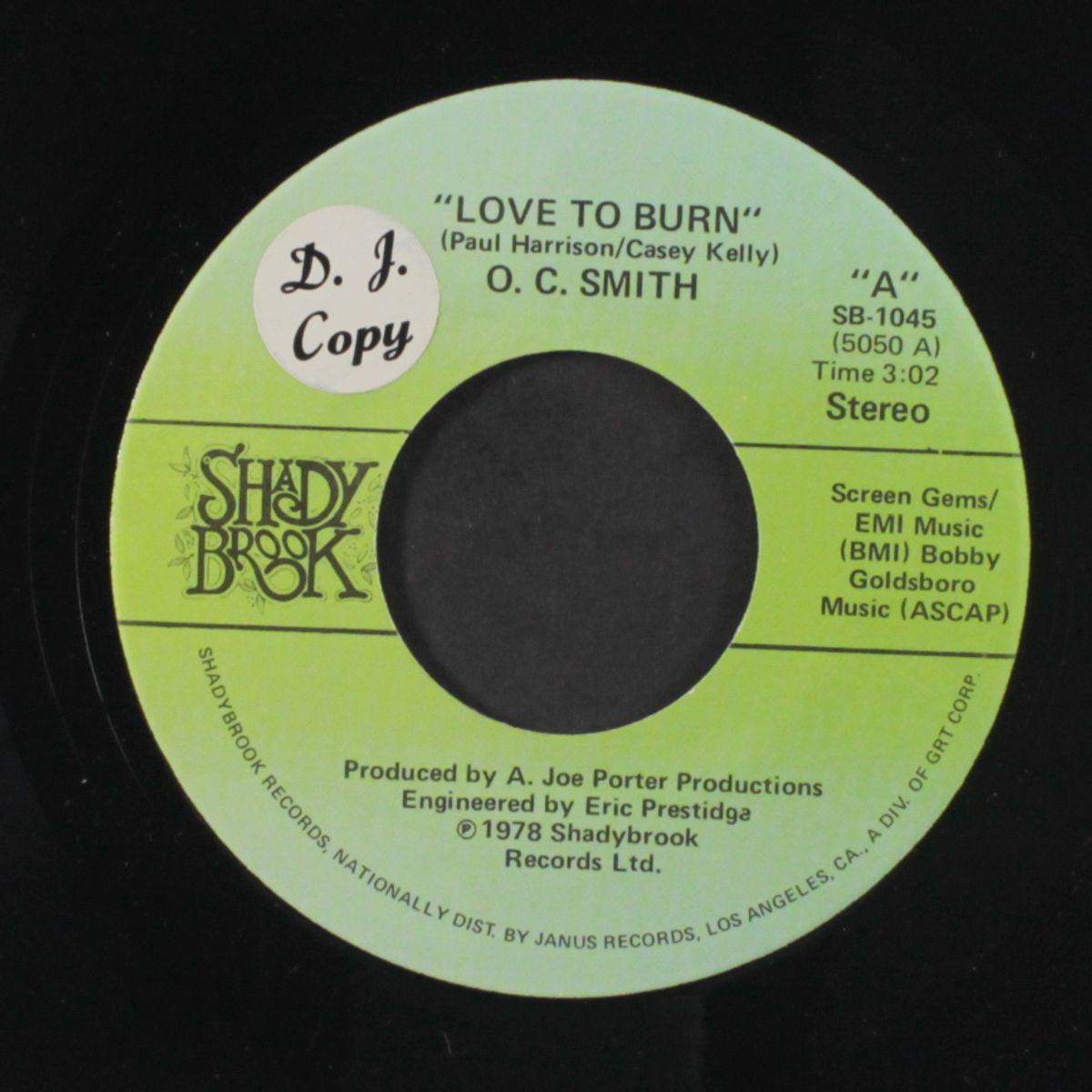 love to burn / give me time by O.C. SMITH