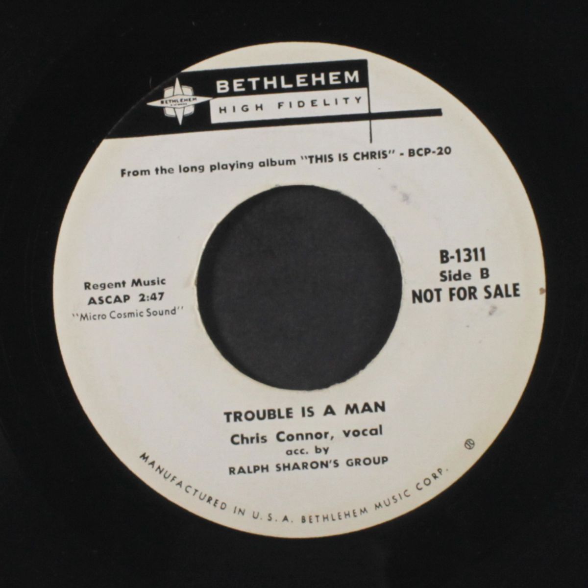 trouble is a man / while we're younge young by CHRIS CONNOR