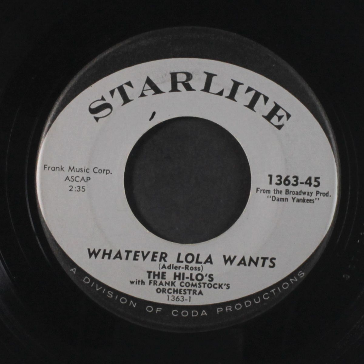 whatever lola wants / i thought about you by HI-LO'S