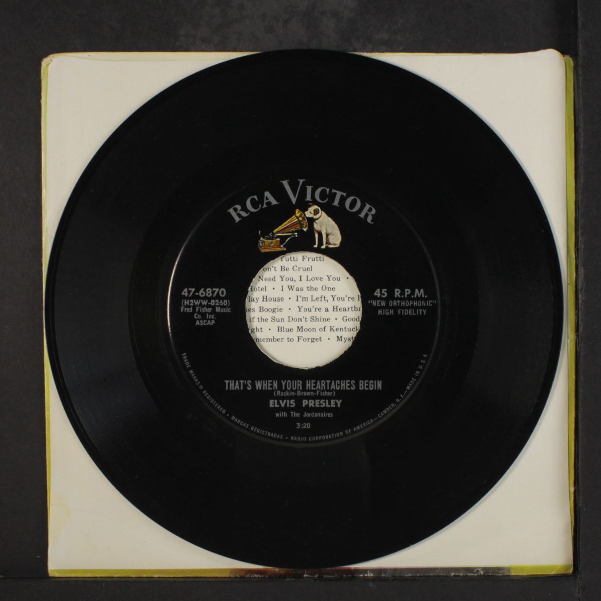 all shook up / that's when your heartaches begin by ELVIS PRESLEY