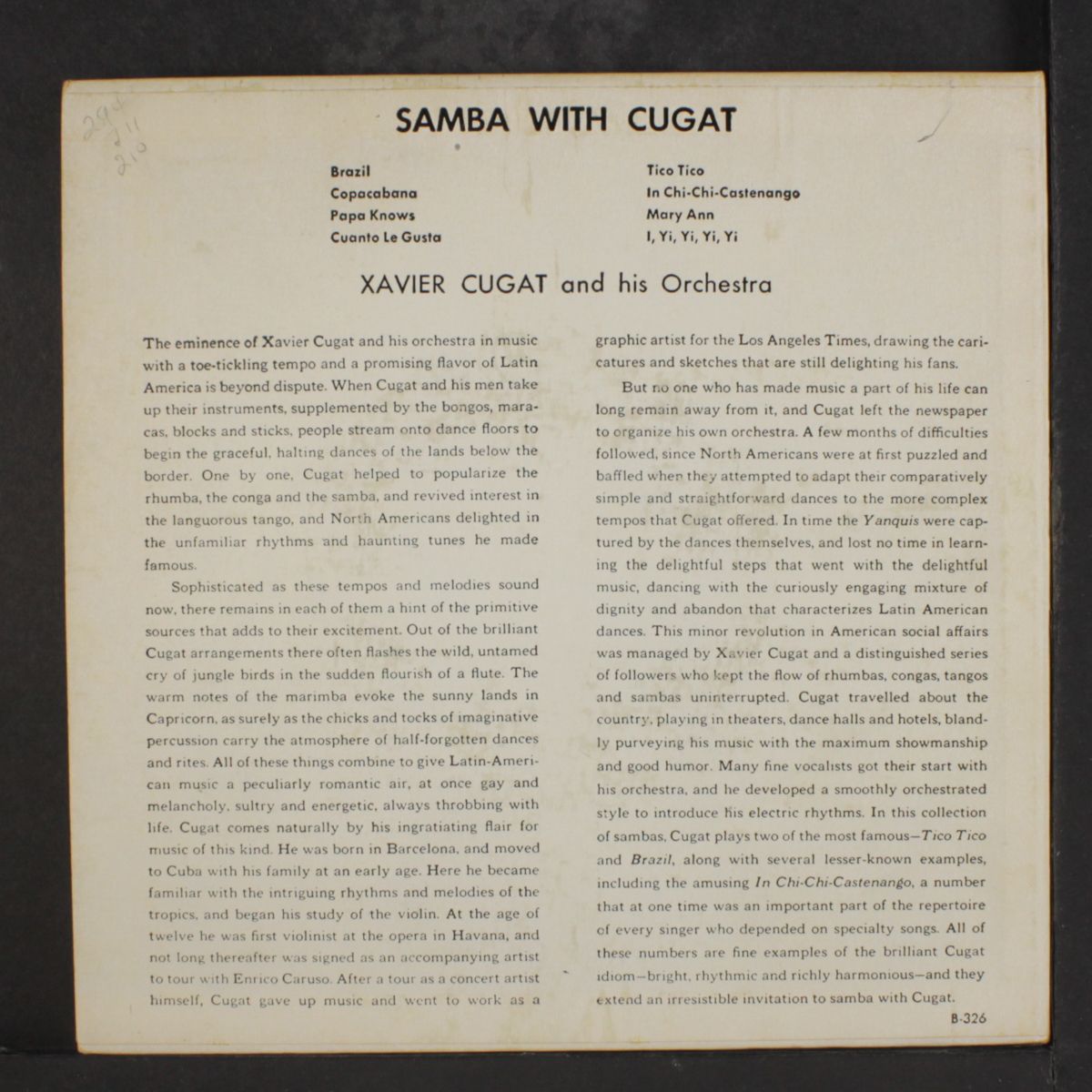 samba with cugat by XAVIER CUGAT