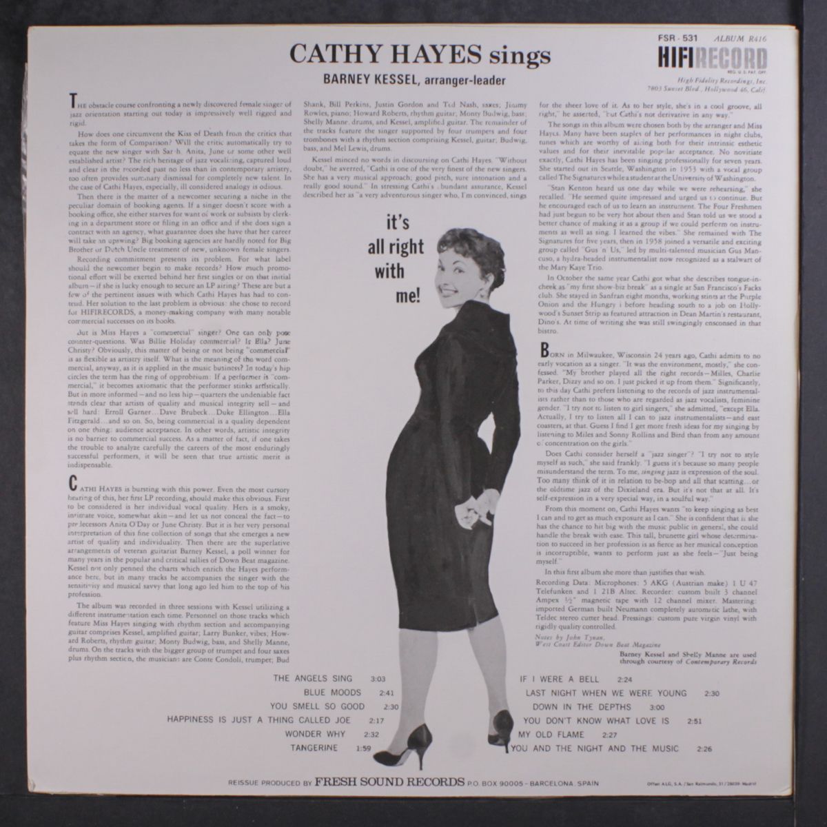 it's all right with me by CATHY HAYES