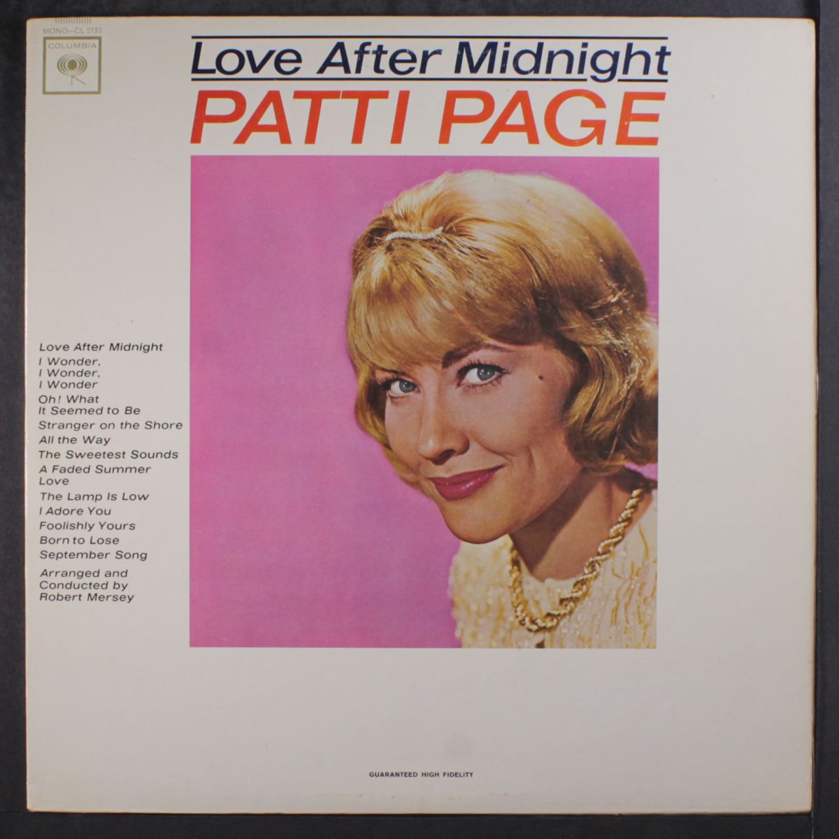 love after midnight by PATTI PAGE