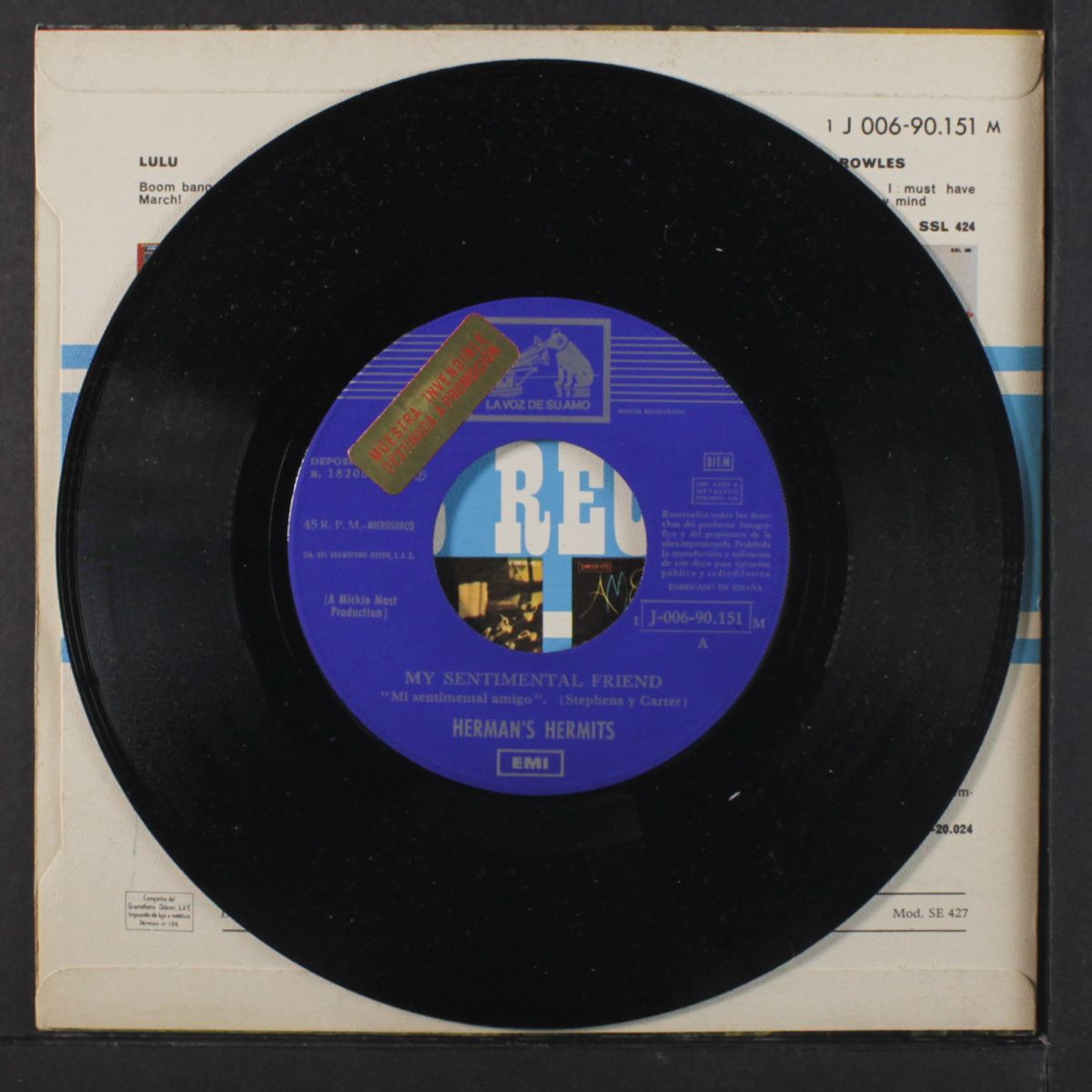 my sentimental friend / my lady by HERMAN'S HERMITS