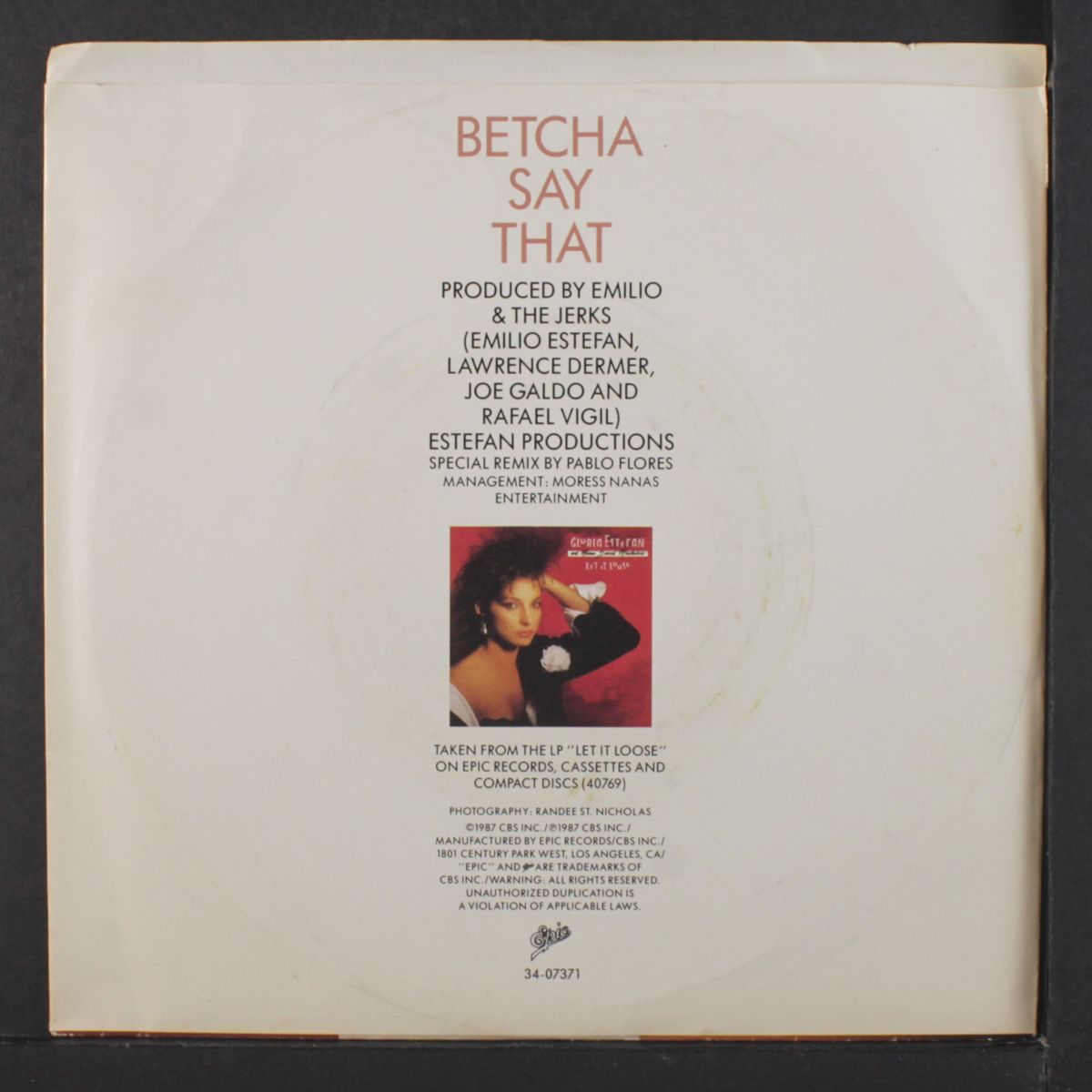 betcha say that / love toy by GLORIA ESTEFAN