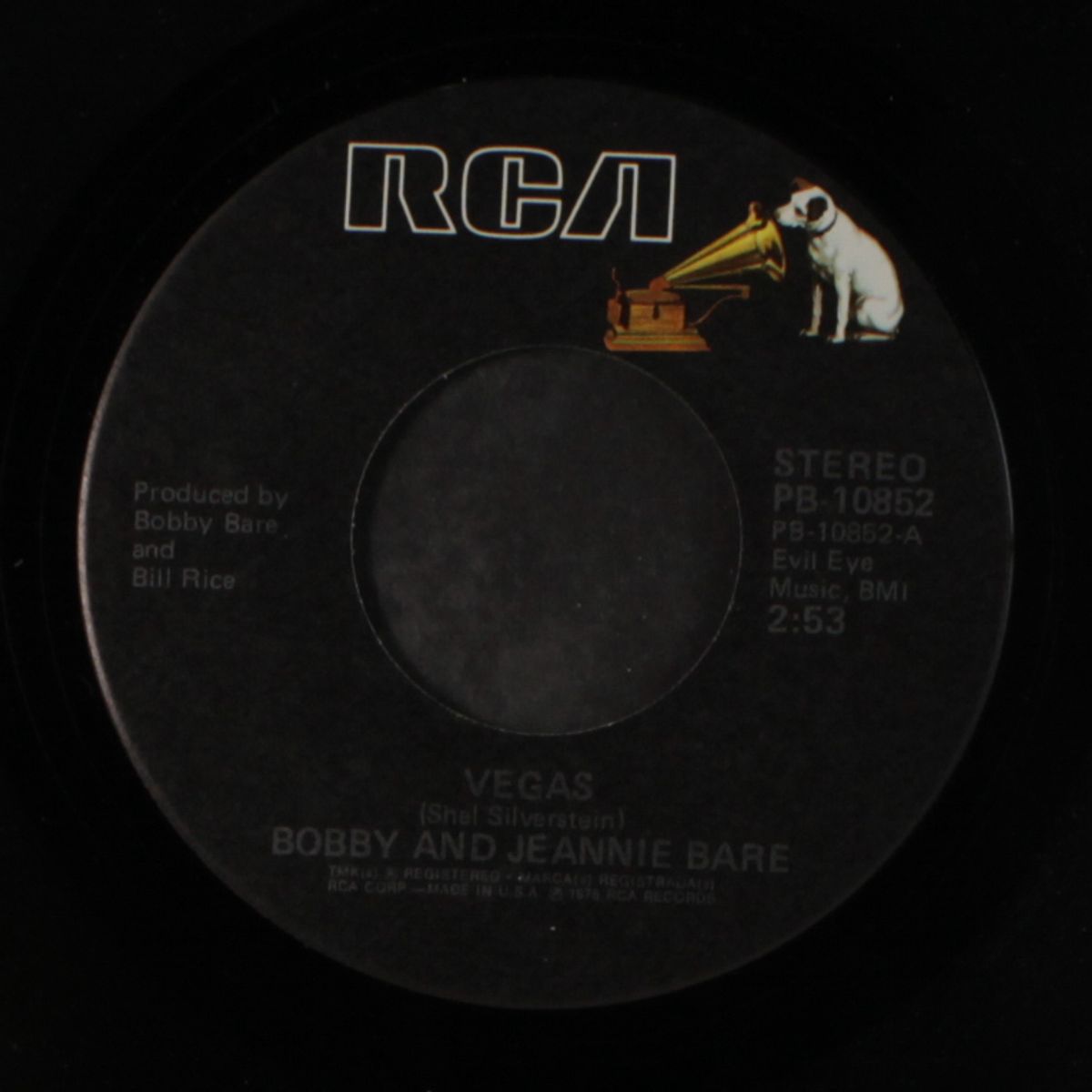 vegas / the shelter of your eyes by BOBBY BARE