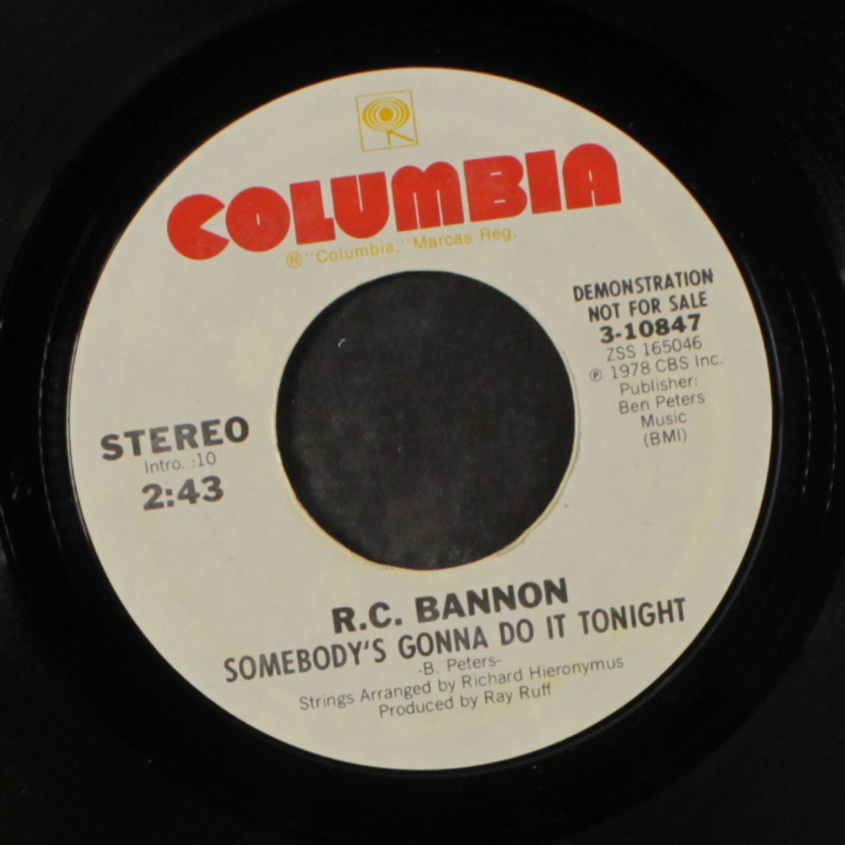 somebody's gonna do it tonight / mono by R.C. BANNON