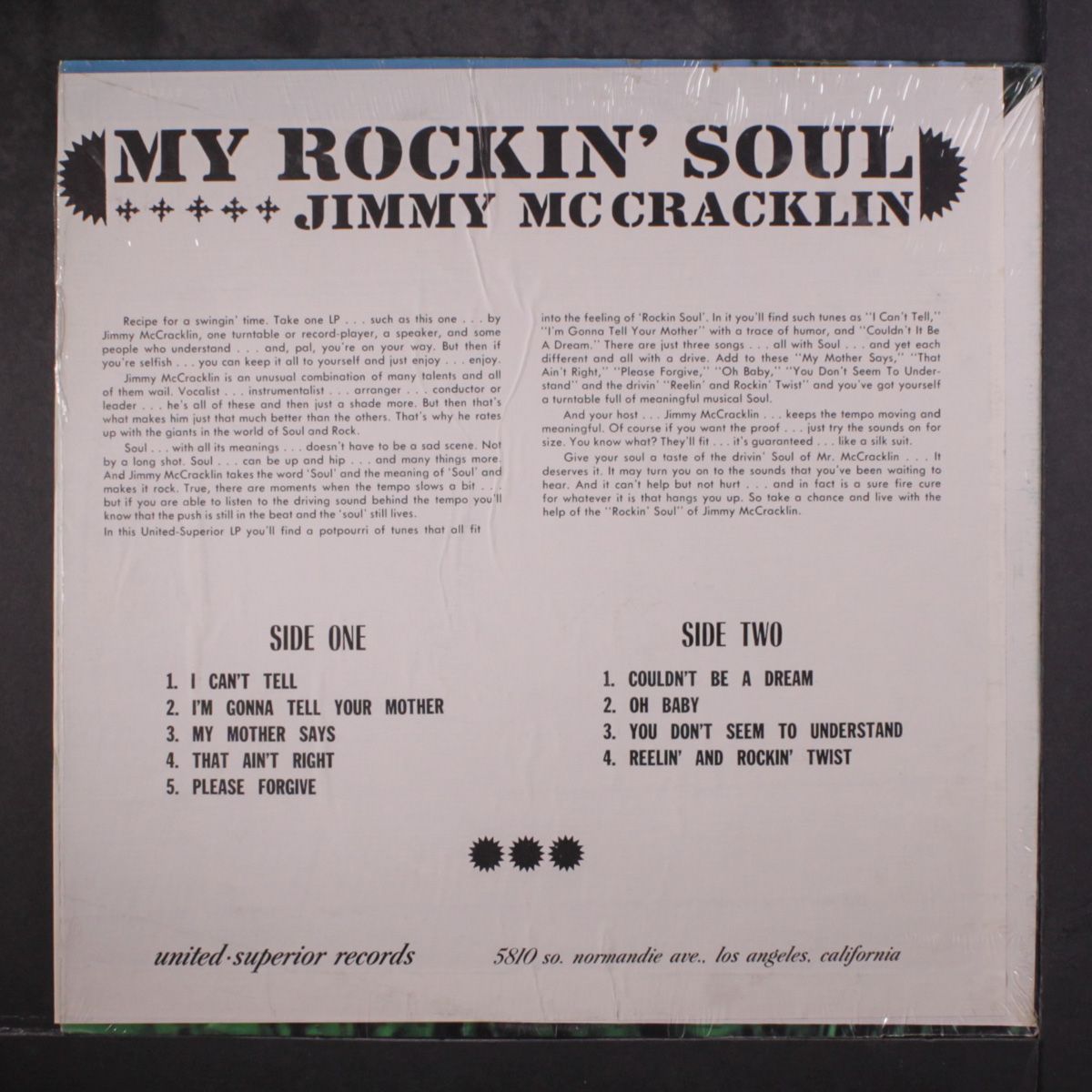 my rockin' soul by JIMMY MCCRACKLIN