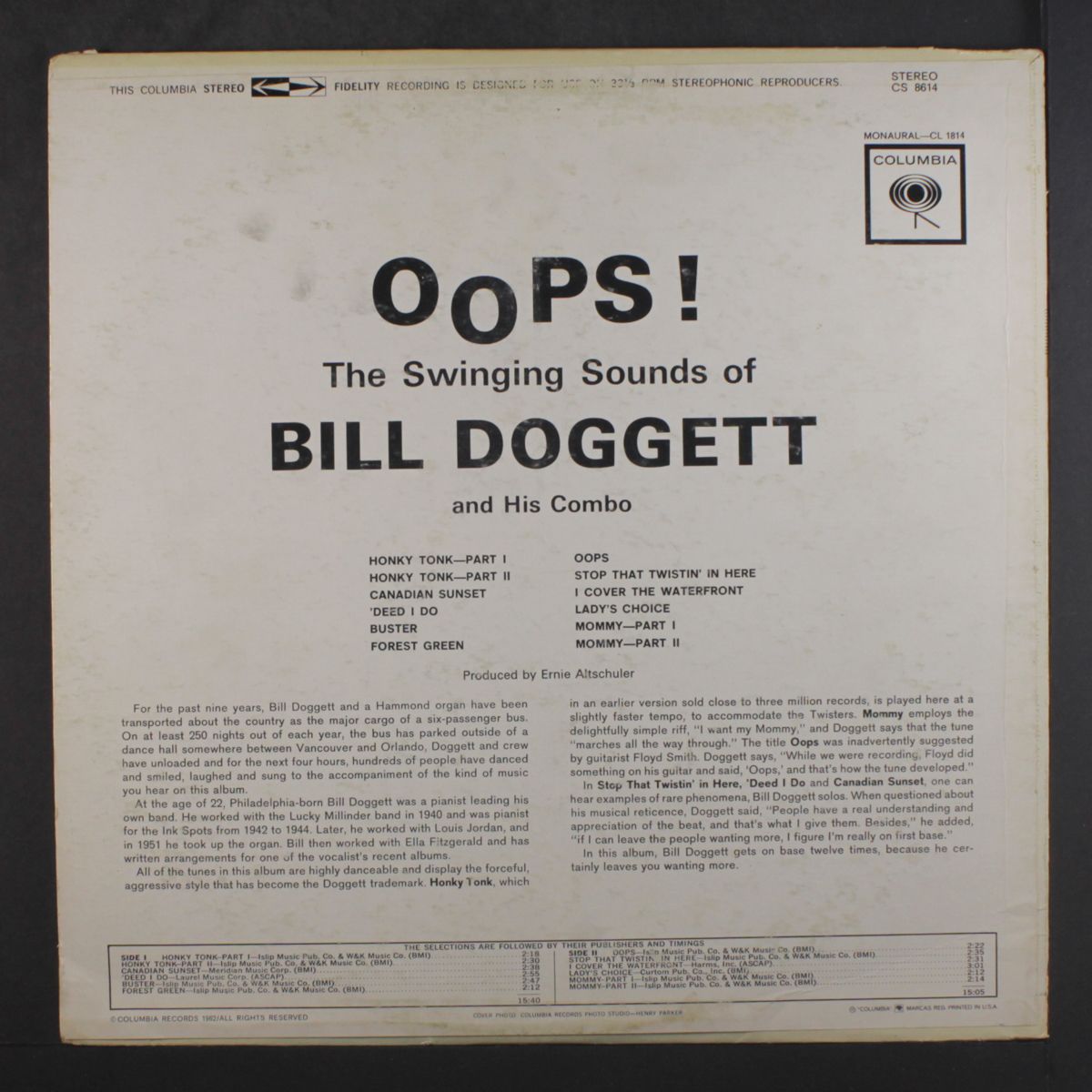 oops! by BILL DOGGETT