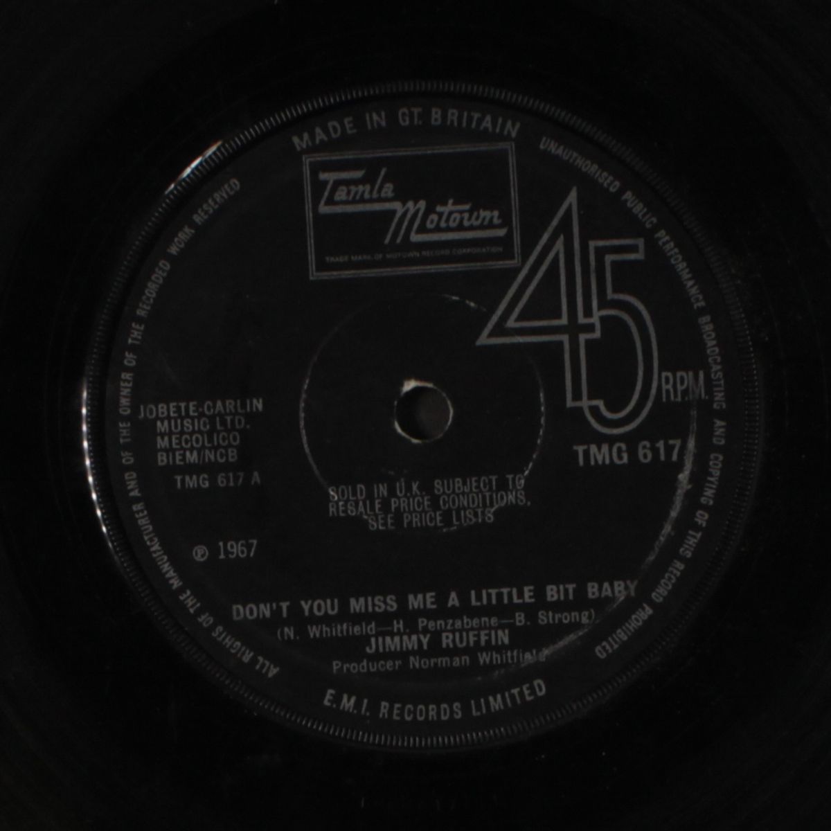 don't you miss me a little bit baby / i want her love by JIMMY RUFFIN