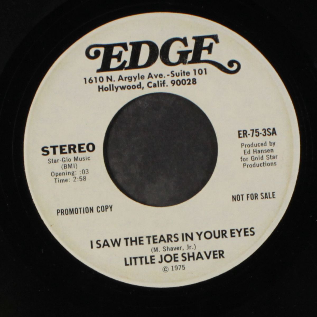 i saw the tears in your eyes by LITTLE JOE SHAVER
