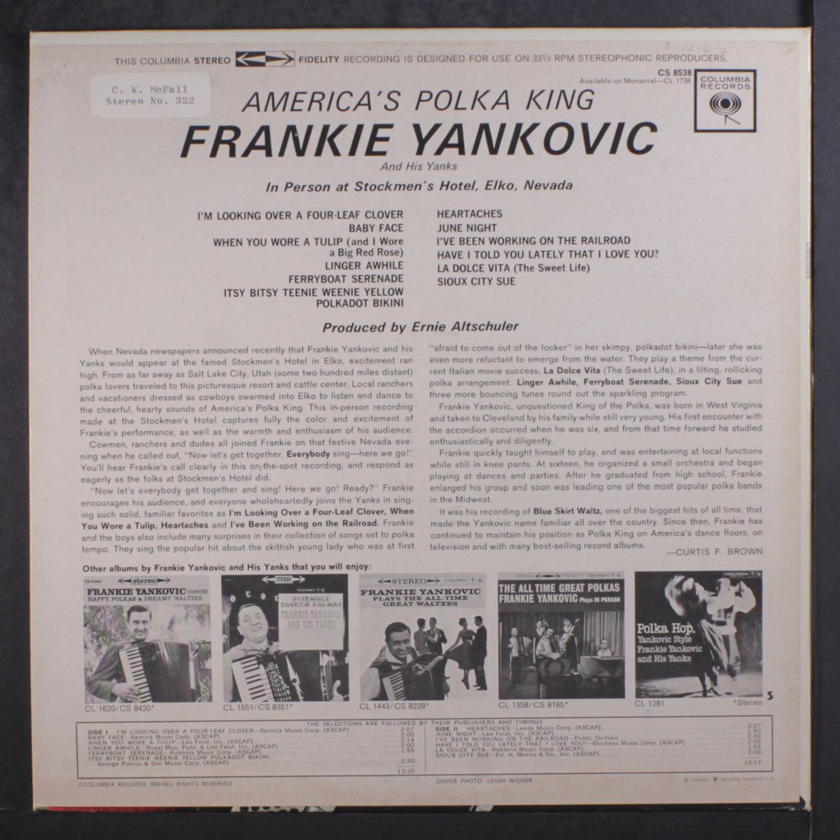 america's polka king by FRANKIE YANKOVIC