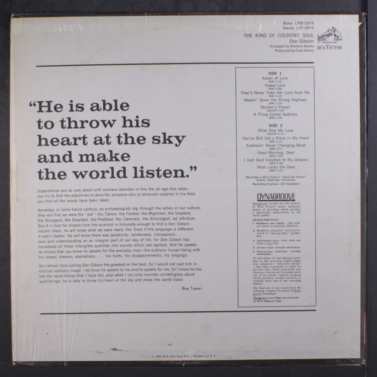 the king of country soul by DON GIBSON