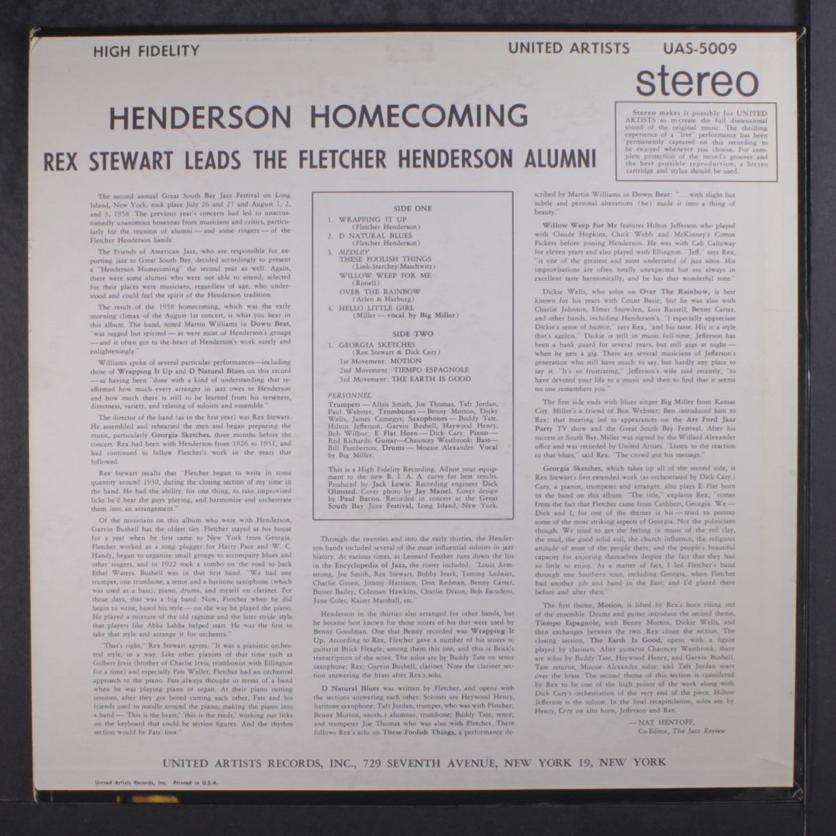 henderson homecoming by REX STEWART