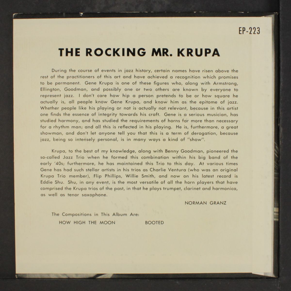 rocking mr. krupa by GENE KRUPA