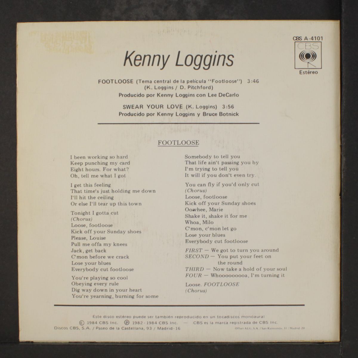 footloose by KENNY LOGGINS