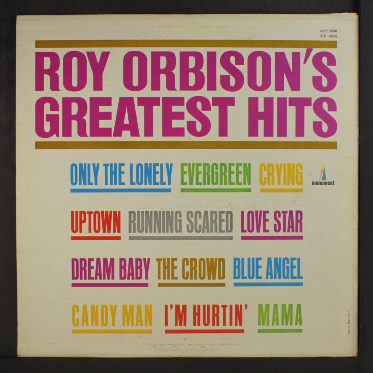 greatest hits by ROY ORBISON