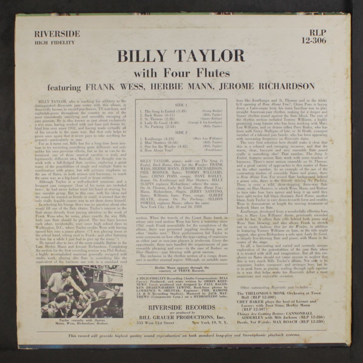 with four flutes by BILLY TAYLOR