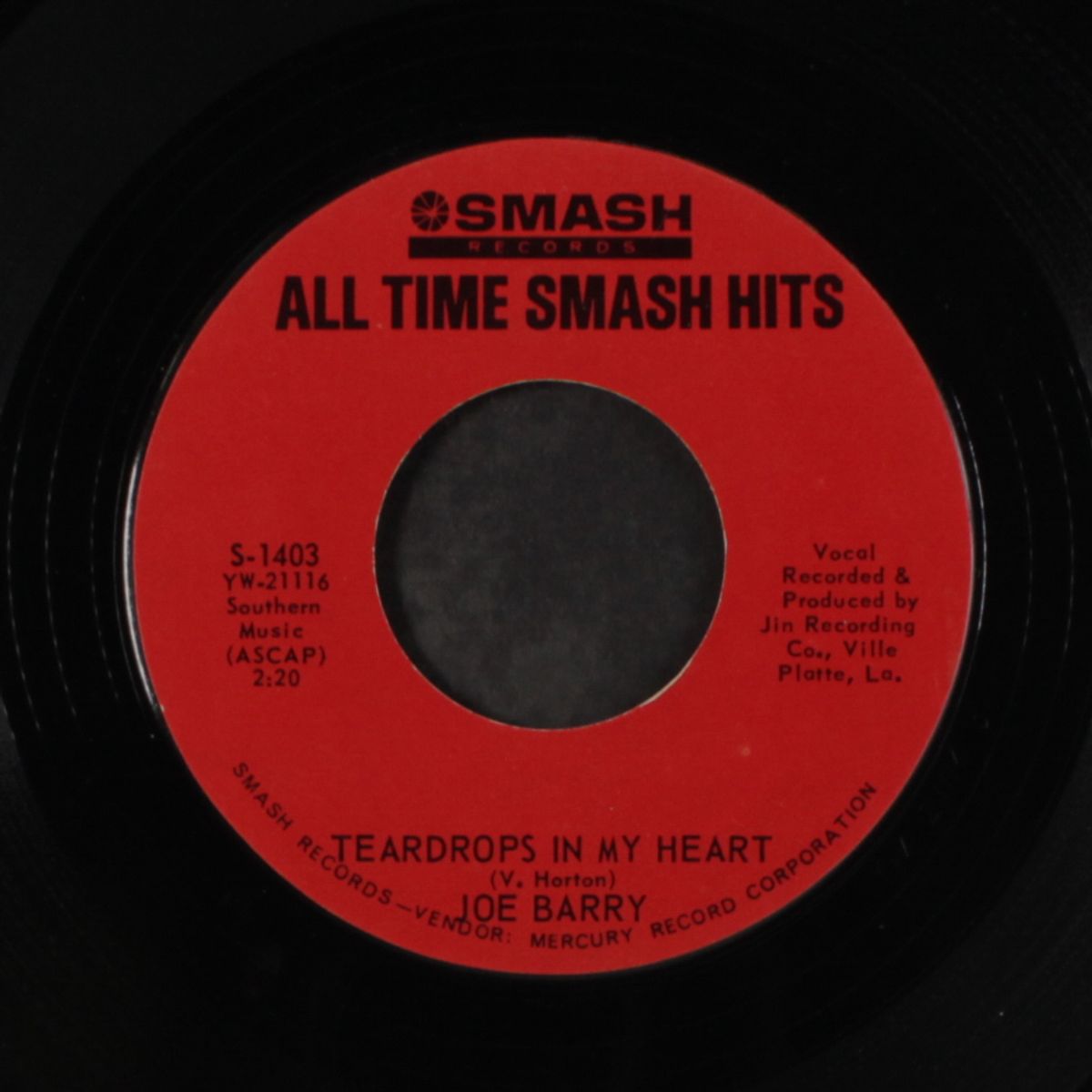 teardrops in my heart / i'm a fool to care by JOE BARRY