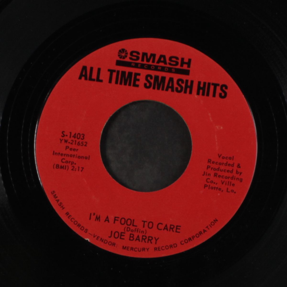 teardrops in my heart / i'm a fool to care by JOE BARRY
