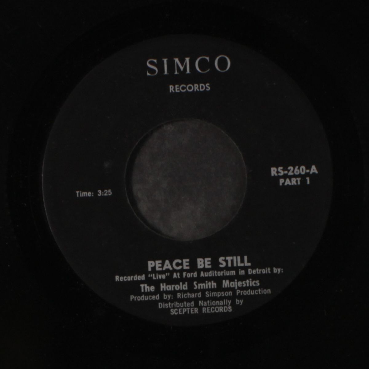 peace be still by HAROLD SMITH MAJESTICS