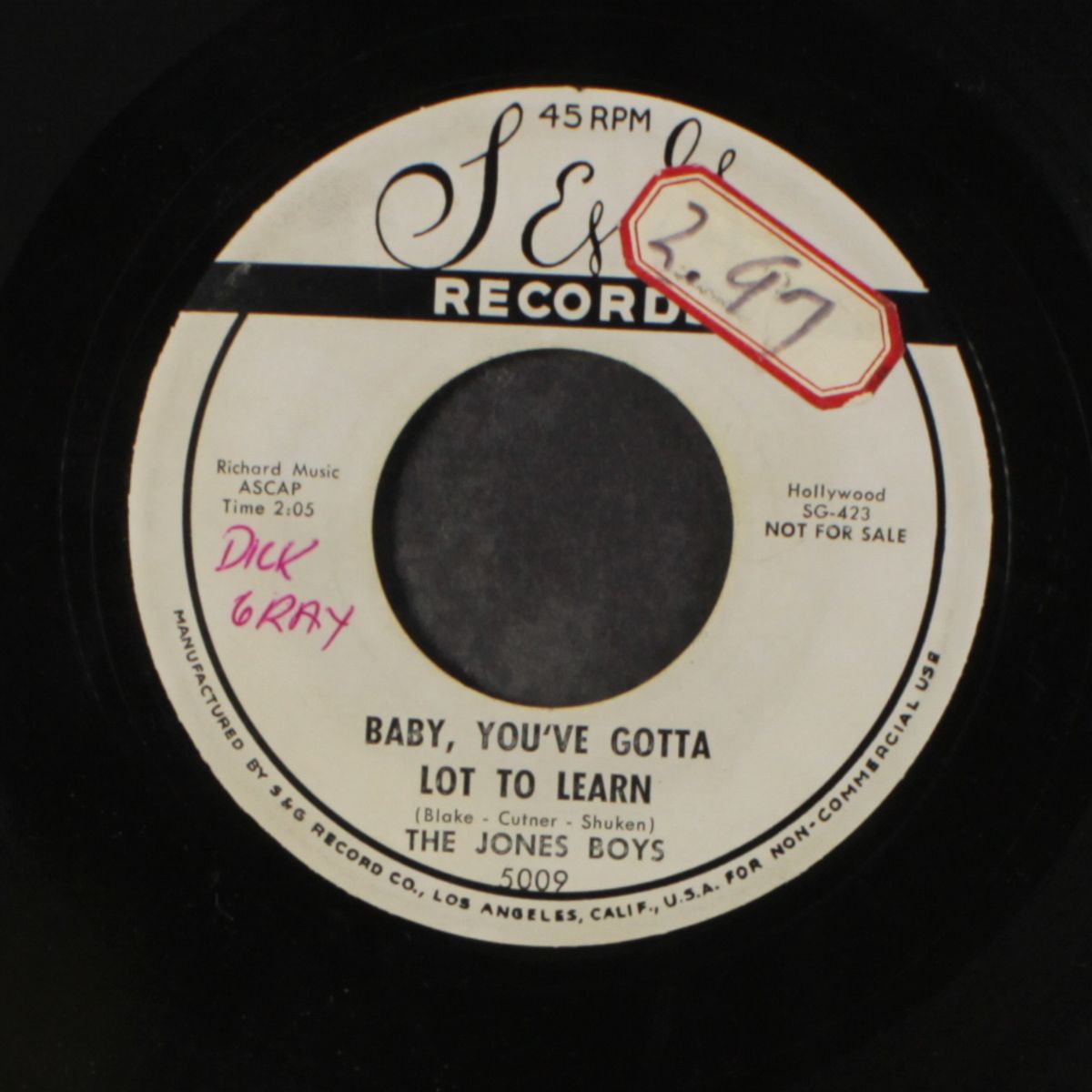 i don't stand a ghost of a chance with you / baby, you've gotta lot to by JONES BOYS